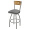 Holland Bar Stool Co 30" Swivel Counter Stool, Nickel Finish, Med Back, Graph Seat 83030ANMedMplB020 - alternate 1